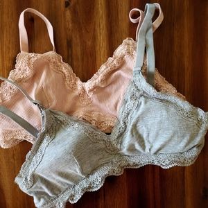 H&M Organic Cotton Nursing Bras with Lace- set of 2